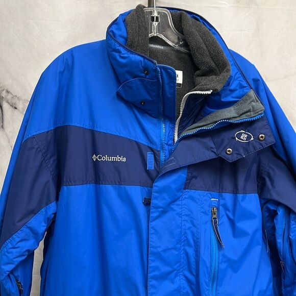 Blue Columbia sportswear jacket with fleece liner - Picture 2 of 5